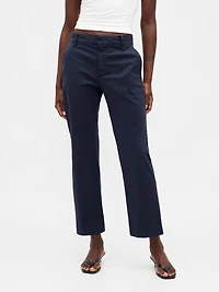 Mid Rise Straight Khakis