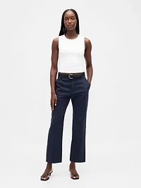 Mid Rise Straight Khakis