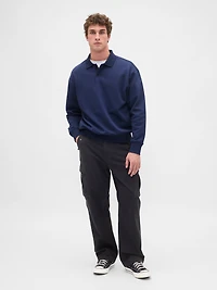 Heavyweight Oversized Polo Shirt Sweatshirt