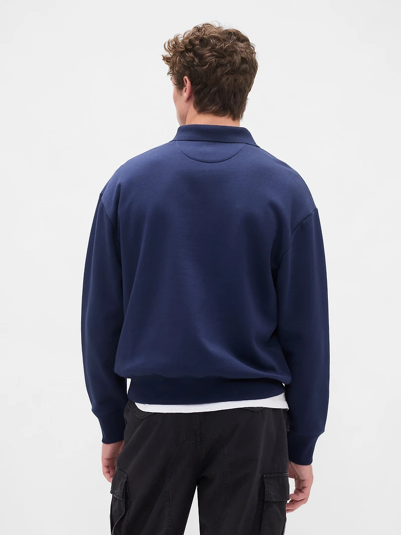 Heavyweight Oversized Polo Shirt Sweatshirt