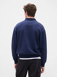 Heavyweight Oversized Polo Shirt Sweatshirt