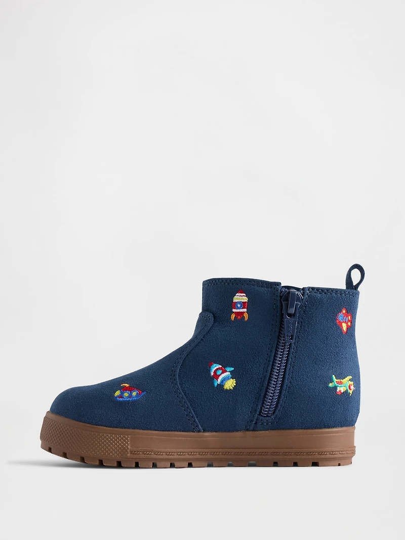 Toddler Vegan Suede High-Top Sneakers