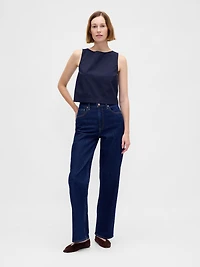 Boatneck Shell Crop Tank Top