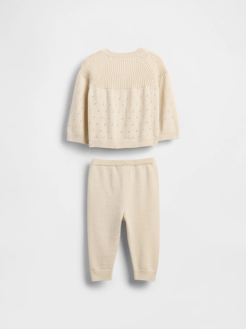 Baby Cardigan Sweater Outfit Set
