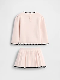 Baby Bow Sweater Skort Set