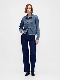 Denim Crop Shirt Jacket