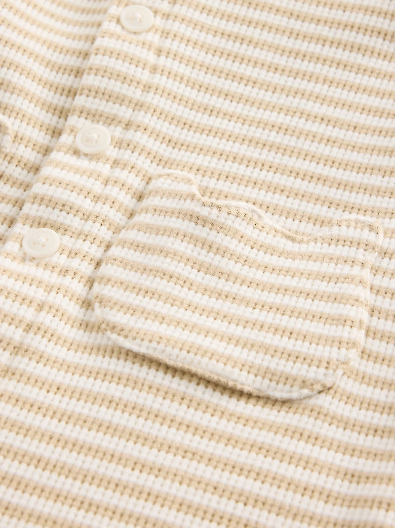 Baby Waffle Bear Pocket One-Piece