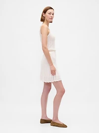 100% Cotton Pointelle Mini Skirt