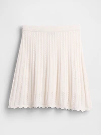 100% Cotton Pointelle Mini Skirt