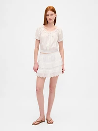 Eyelet Crop Top