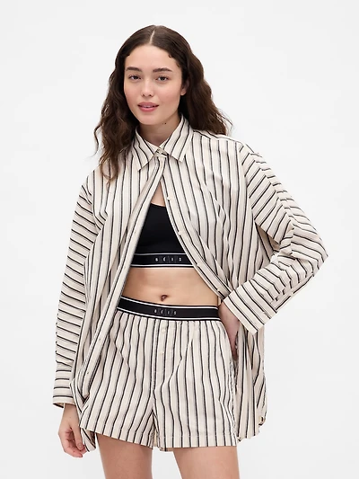 × BÉIS Poplin Dolman Big Shirt