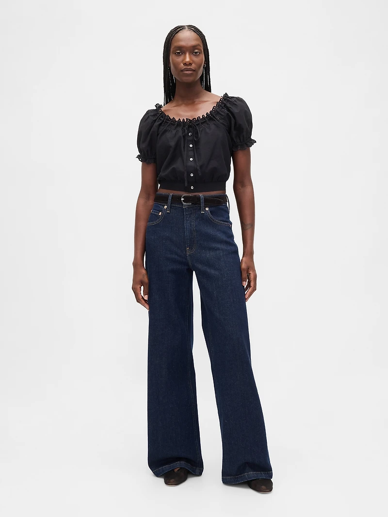 Eyelet Crop Top