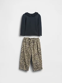 Baby Eyelet Collar Outfit Set