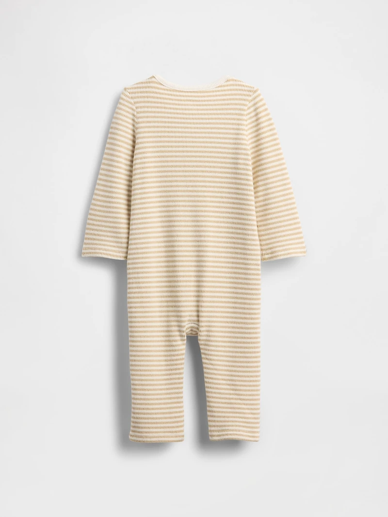 Baby Waffle Bear Pocket One-Piece