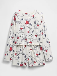 Kids Snoopy Recycled PJ Short Set