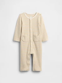 Baby Waffle Bear Pocket One-Piece