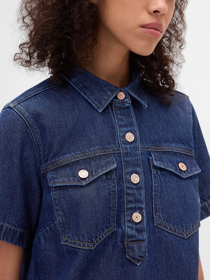 UltraSoft Denim Mini Dress