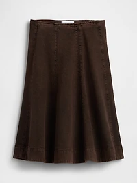 Denim Tulip Midi Skirt