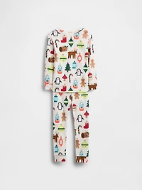 Pyjama des Fêtes en coton biologique brossé pour Bébé et Tout-petit