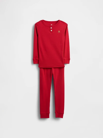 Pyjama henley en coton biologique brossé pour Bébé et Tout-petit
