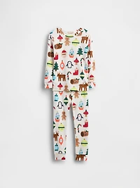 Pyjama des Fêtes en coton biologique brossé pour Bébé et Tout-petit