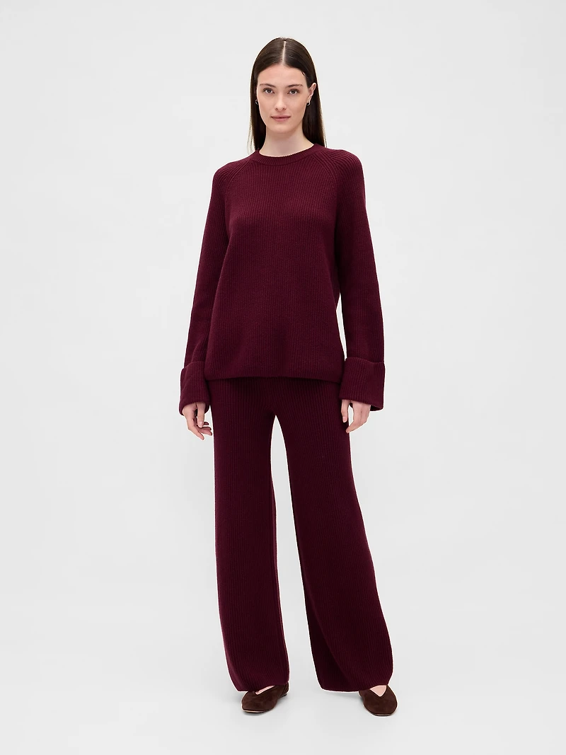 CashSoft Shaker-Stitch Boyfriend Sweater