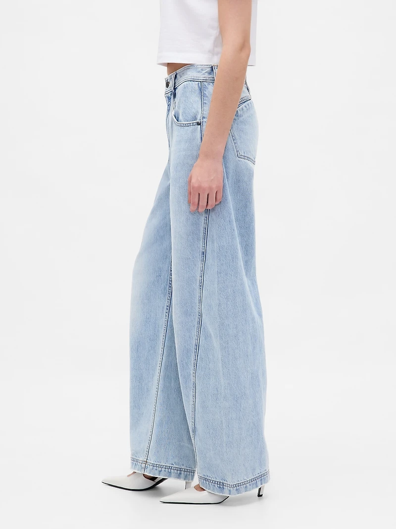 × BÉIS High Rise Barrel Jeans