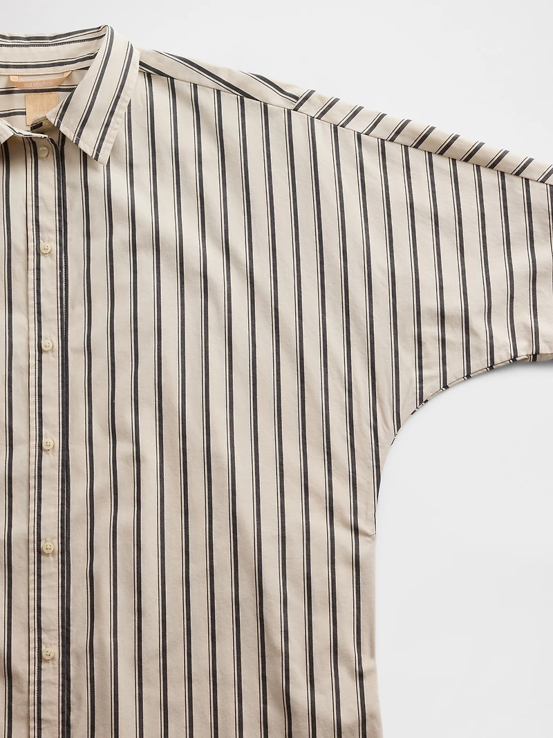 × BÉIS Poplin Dolman Big Shirt