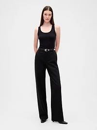 High Rise Ponte Wide-Leg Pants