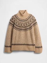 Fuzzy Oversized Turtleneck Sweater