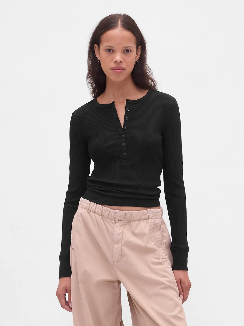 Modern Rib Henley T-Shirt