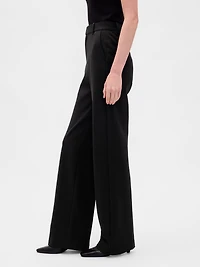 High Rise Ponte Wide-Leg Pants