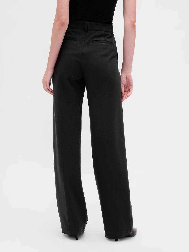 High Rise Ponte Wide-Leg Pants