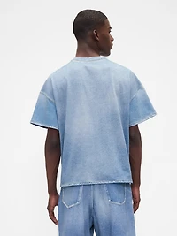 T-shirt à poche en tricot de denim x BÉIS