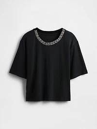 VintageSoft Heavyweight Jewel-Neck Crop T-Shirt