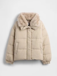 Fur-Trim Puffer Jacket