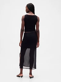 Mesh Midi Skirt