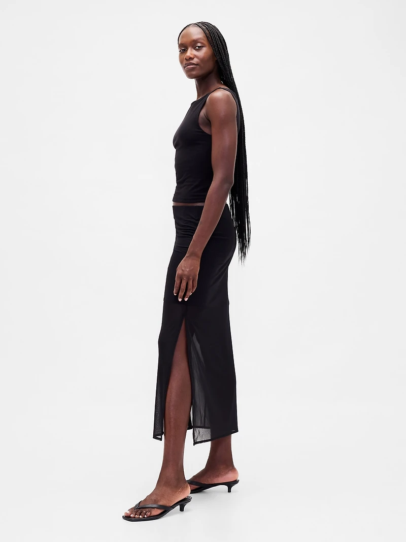 Mesh Midi Skirt