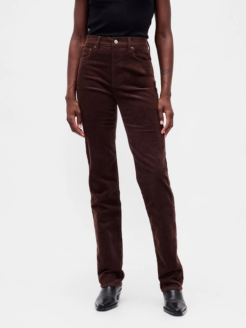 High Rise Corduroy '90s Straight Jeans