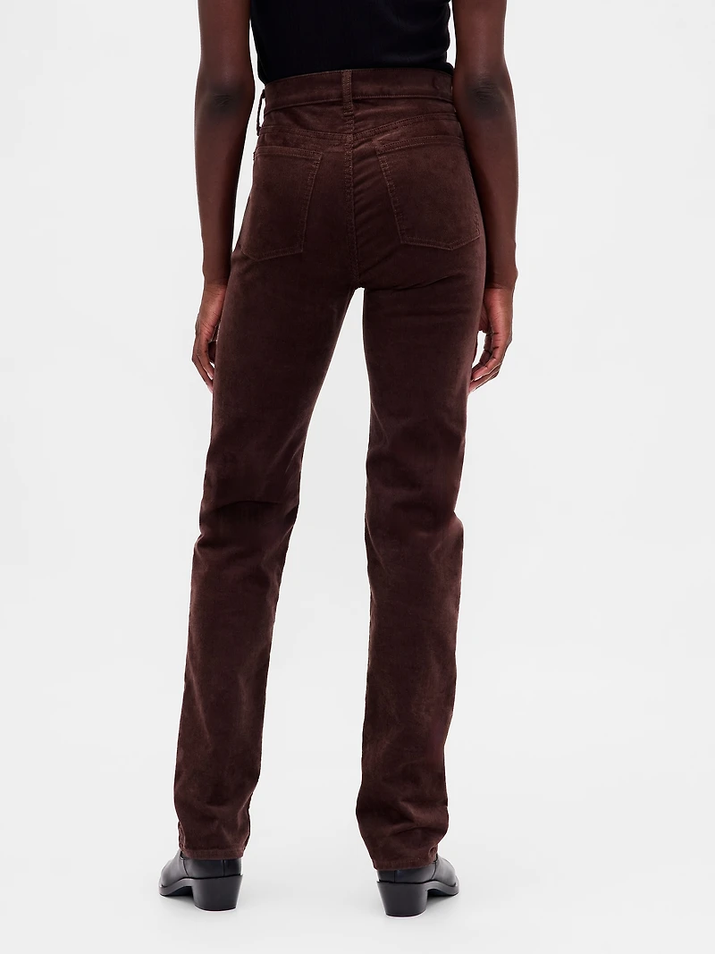 High Rise Corduroy '90s Straight Jeans