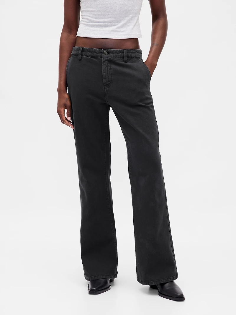 Low Rise Flare Khakis