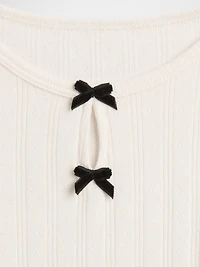 Baby & Toddler Pointelle Bow Top