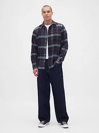Organic Cotton Relaxed Flannel Shirt