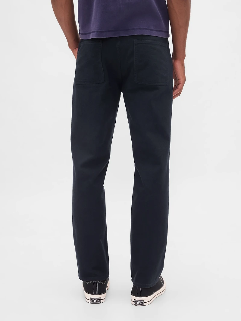 Relaxed Straight Utility Khakis