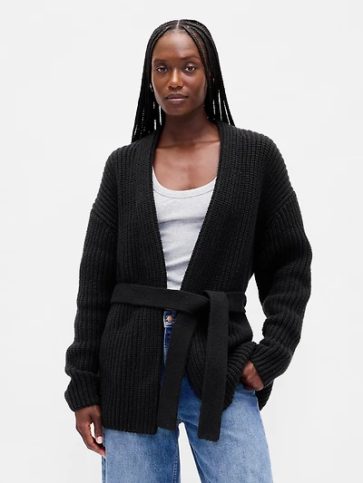 Oversized Wrap Cardigan Sweater