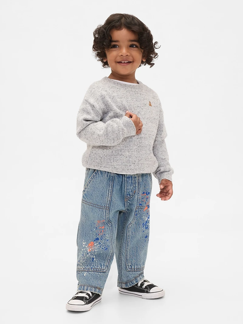 Jean coupe menuisier à taille extensible pour Bébé et Tout-petit