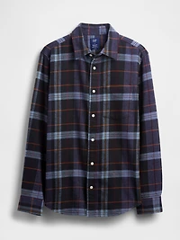 Organic Cotton Relaxed Flannel Shirt