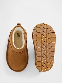 Toddler Vegan Suede Sherpa-Lined Boots