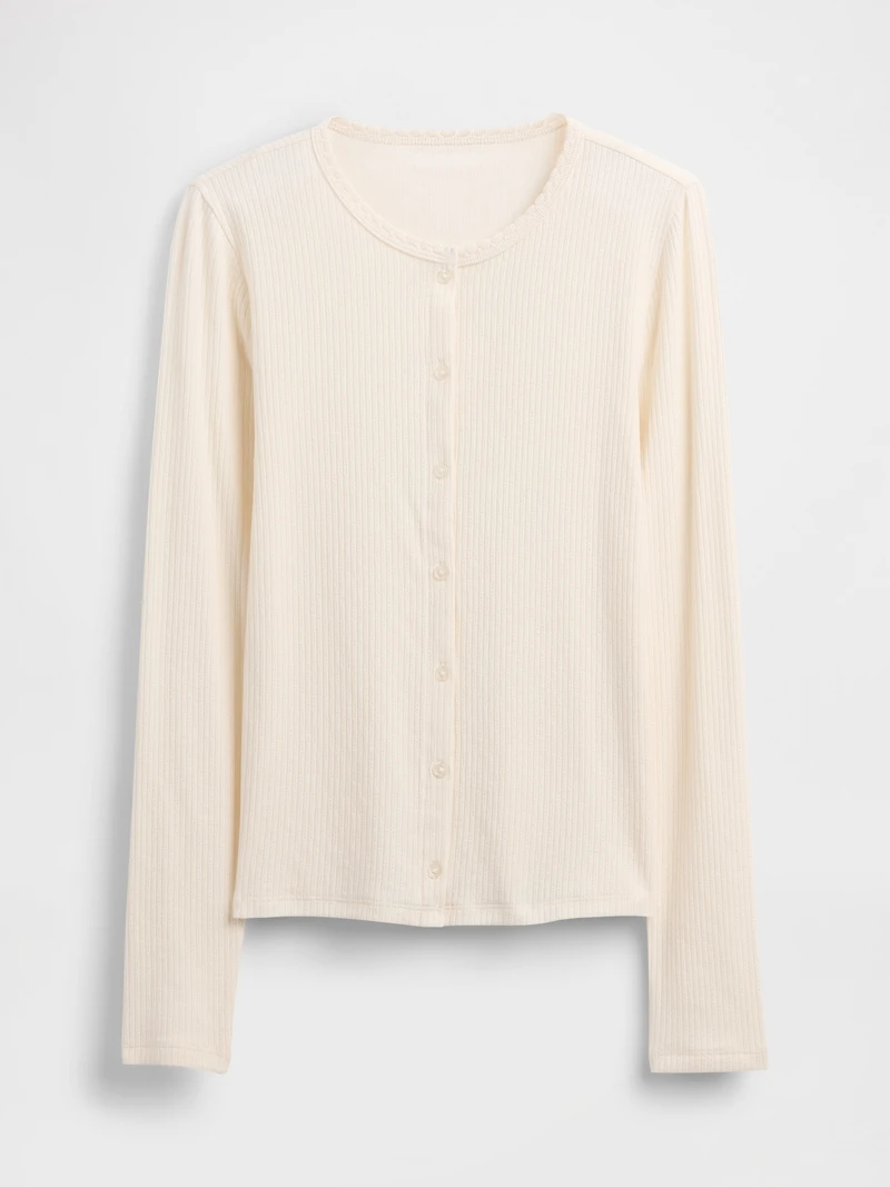 Pointelle Cardigan
