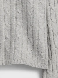 CashSoft Cable-Knit Crewneck Sweater